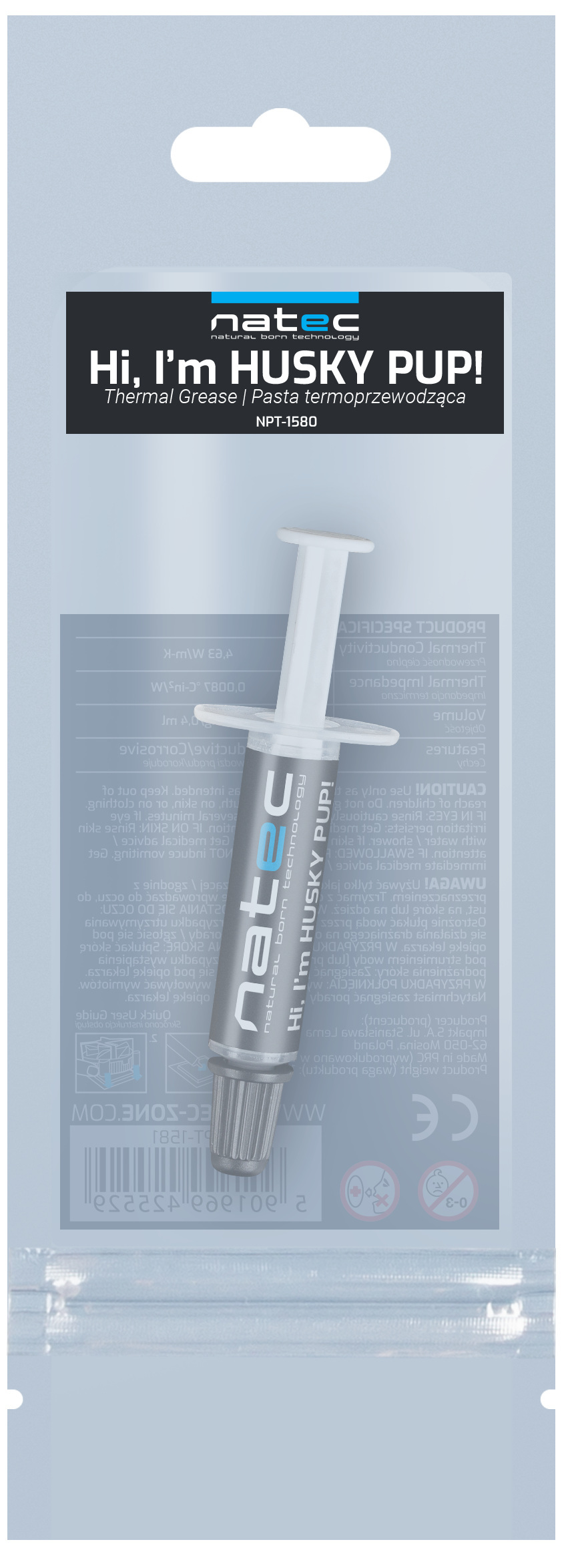 Pasta termoprzewodząca Natec HUSKY PUP 0.5g. (NPT-1580)