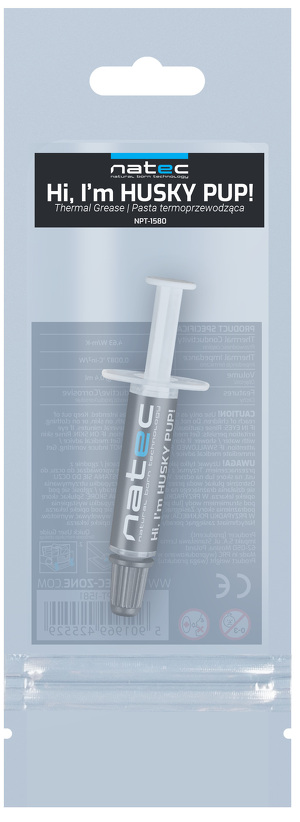 Miniatura produktu: Pasta termoprzewodząca Natec HUSKY PUP 0.5g. (NPT-1580)