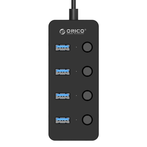 Zdjęcie produktu: Hub 4x USB 3.1 ORICO USB-A z wyłącznikami - czarny (W9PH4-U3-V1-BK-BP) Zdjęcie produktu: Hub 4x USB 3.1 ORICO USB-A z wyłącznikami - czarny (W9PH4-U3-V1-BK-BP)