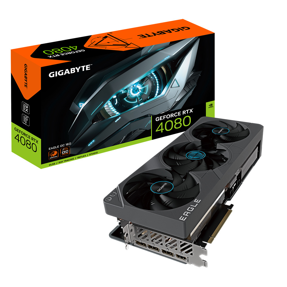 Gigabyte GeForce RTX 4080 Eagle OC 16GB GDDR6X DLSS 3 (GV-N4080EAGLE OC-16GD G10) Gigabyte GeForce RTX 4080 Eagle OC 16GB GDDR6X DLSS 3 (GV-N4080EAGLE OC-16GD G10)