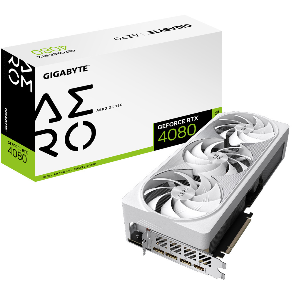 Gigabyte GeForce RTX 4080 Aero OC 16GB GDDR6X DLSS 3 (GV-N4080AERO OC-16GD G10)