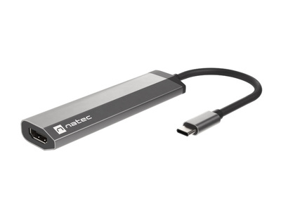Miniatura produktu: HUB multiport adapter Natec Fowler USB TYP-C, Hub USB 3.0 2x, HDMI 4k, USB TYP-C PD (NMP-1984)