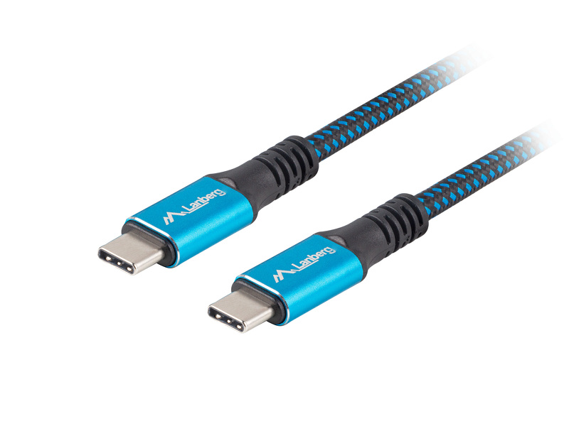 Zdjęcie produktu: Kabel przewód USB Typ-C do Typ-C 120cm Lanberg, USB4, 100W, 8K 30Hz - czarno - niebieski (CA-CMCM-45CU-0012-BK) Zdjęcie produktu: Kabel przewód USB Typ-C do Typ-C 120cm Lanberg, USB4, 100W, 8K 30Hz - czarno - niebieski (CA-CMCM-45CU-0012-BK)