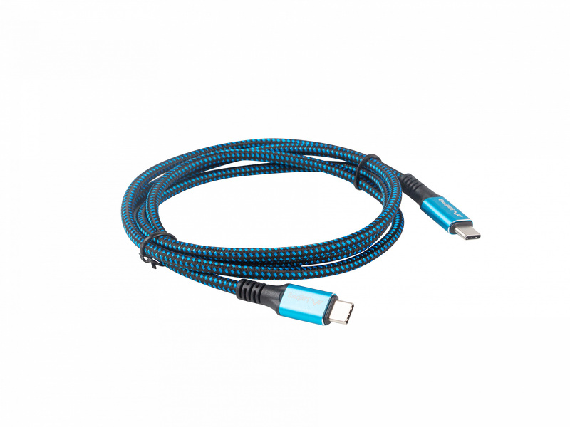 Zdjęcie produktu: Kabel przewód USB Typ-C do Typ-C 120cm Lanberg, USB4, 100W, 8K 30Hz - czarno - niebieski (CA-CMCM-45CU-0012-BK) Zdjęcie produktu: Kabel przewód USB Typ-C do Typ-C 120cm Lanberg, USB4, 100W, 8K 30Hz - czarno - niebieski (CA-CMCM-45CU-0012-BK)