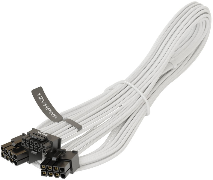 Zdjęcie produktu: Kabel Seasonic 16-pin Gen 5 12VHPWR 600W biały 750mm Zdjęcie produktu: Kabel Seasonic 16-pin Gen 5 12VHPWR 600W biały 750mm