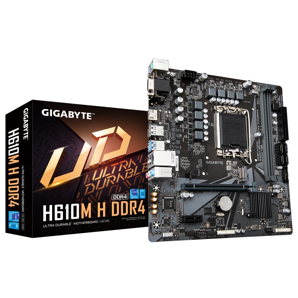 Płyta główna Gigabyte H610M H DDR4 LGA1700 Płyta główna Gigabyte H610M H DDR4 LGA1700