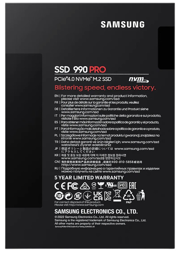 Zdjęcie produktu: Samsung 990 PRO 1TB M.2 NVMe (MZ-V9P1T0BW)