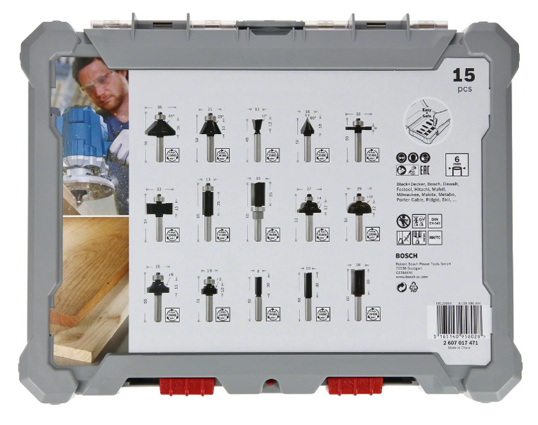 Zdjęcie produktu: Bosch Professional 15-częściowy zestaw frezów mieszanych