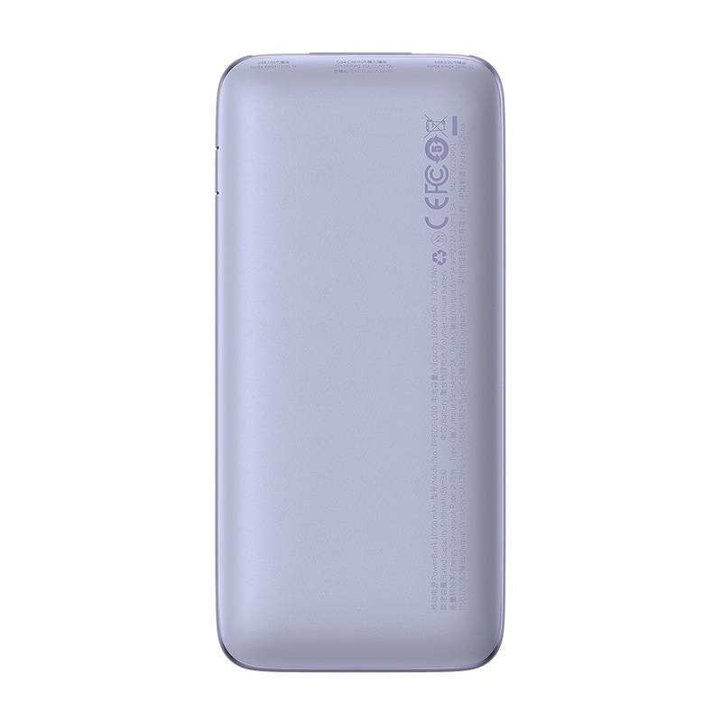 Powerbank Baseus Bipow PRO 10000mAh, 2xUSB, USB TYP-C, + przewód USB Typu A - USB Typu C 3A 0.3m, 20W - fioletowy (PPBD040205) Powerbank Baseus Bipow PRO 10000mAh, 2xUSB, USB TYP-C, + przewód USB Typu A - USB Typu C 3A 0.3m, 20W - fioletowy (PPBD040205)