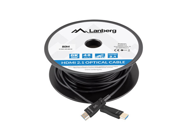 Lanberg HDMI V2.1 80m 8K Optyczny AOC Black