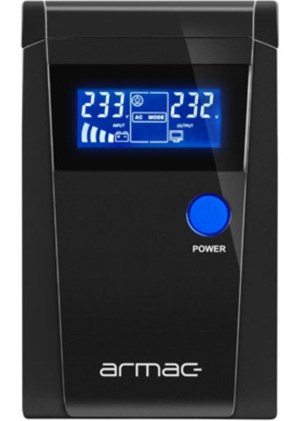 Zdjęcie produktu: Zasilacz UPS Armac Pure Sine Wave Office Line Interactive 850VA LCD 2x 230V polskie gniazda metalowa obudowa (O/850E/PSW)