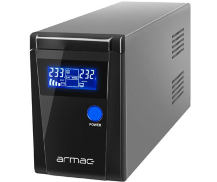 Zdjęcie produktu: Zasilacz UPS Armac Pure Sine Wave Office Line Interactive 850VA LCD 2x 230V polskie gniazda metalowa obudowa (O/850E/PSW)