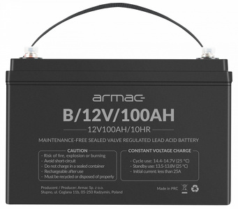 Miniatura produktu: Akumulator żelowy do UPS 12V/100Ah uniwersalny Armac (B/12V/100AH)