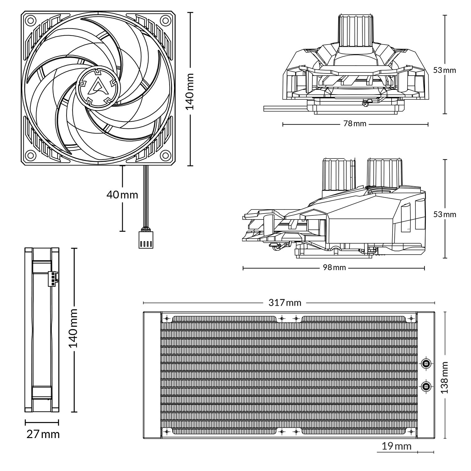Chłodzenie wodne Arctic Liquid Freezer II 280 (ACFRE00066B)