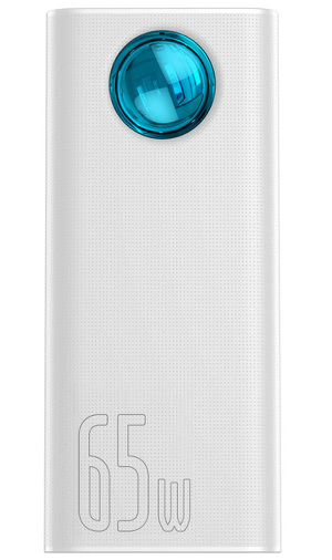 Miniatura produktu: Powerbank Baseus Amblight Overseas Edition 30000mAh, 65W, 4xUSB + USB TYP-C + micro USB - biały (PPLG000102)