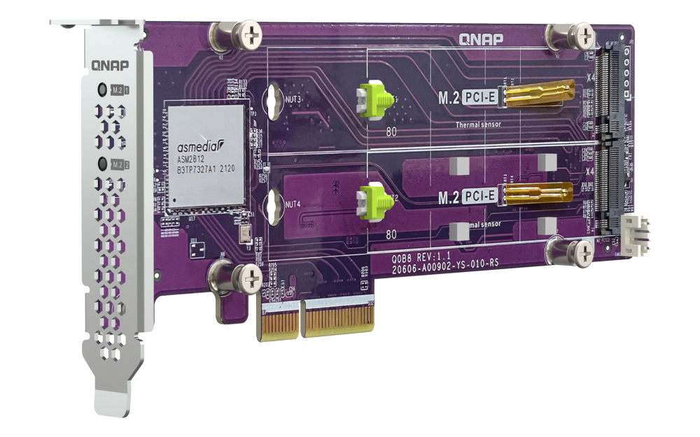Qnap QM2-2P-344A Dual M.2 PCIe SSD card Qnap QM2-2P-344A Dual M.2 PCIe SSD card
