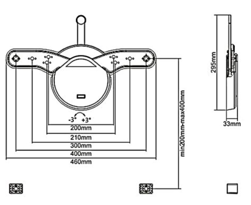 Uchwyt do telewizora Maclean, max. VESA 400x400, 23-55", do 40kg, Super Slim OLED, Kompatybilny z telewizorami LG OLED - MC-877