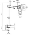 Miniatura zdjęcia: Uchwyt biurkowy do monitora LCD Maclean, max VESA 75x75 oraz 100x100, 13-32", do 8kg - MC-752 Miniatura zdjęcia: Uchwyt biurkowy do monitora LCD Maclean, max VESA 75x75 oraz 100x100, 13-32", do 8kg - MC-752