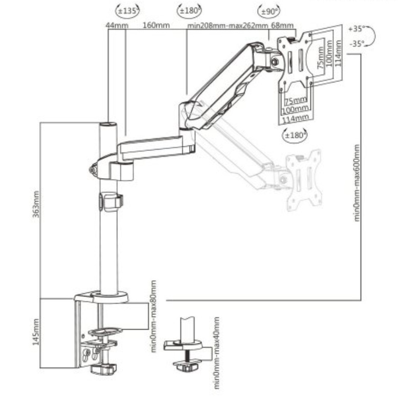 Uchwyt biurkowy Maclean MC-775