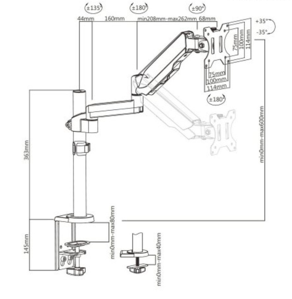 Zdjęcie produktu: Uchwyt biurkowy Maclean MC-775