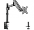 Uchwyt biurkowy do monitora LCD Maclean na jeden monitor, podwójne ramię, sprężyna gazowa, 17-32", do 8kg, czarny - MC-775