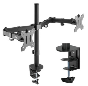 Miniatura produktu: Uchwyt biurkowy do monitora LCD Maclean na dwa monitory, max VESA 75x75 do 100x100, 17-32", do 2 x 8kg - MC-884