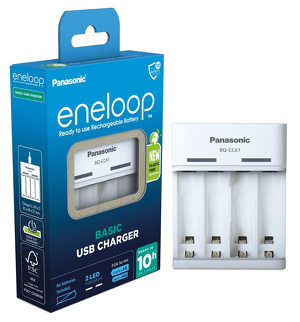 Miniatura produktu: Ładowarka akumulatorków Ni-MH Panasonic Eneloop BQ-CC61 USB eco blister (BQ-CC61USB)