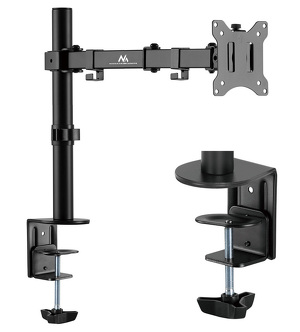 Miniatura produktu: Uchwyt biurkowy do monitora LCD Maclean na jeden monitor, podwójne ramię, VESA 75x75 oraz 100x100, 17-32", do 8kg - MC-883