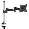 Miniatura zdjęcia: Uchwyt biurkowy do monitora LCD Maclean na jeden monitor, podwójne ramię, VESA 75x75 oraz 100x100, 13-27", do 5kg - MC-628