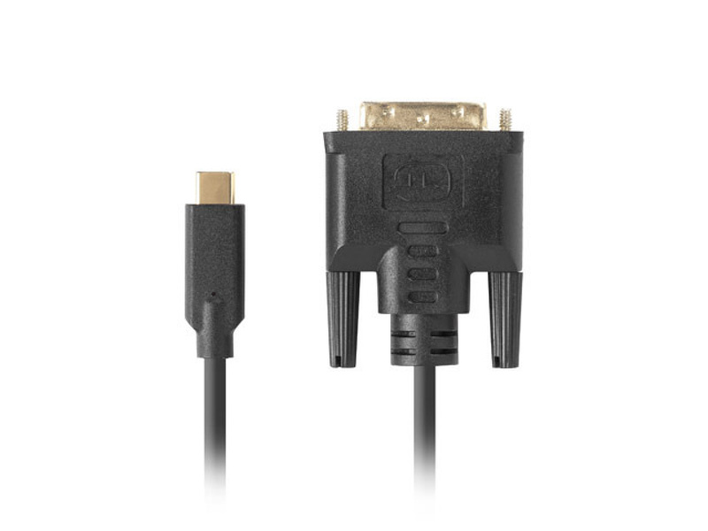 Zdjęcie produktu: Lanberg Kabel USB TYP-C(M) do DVI-D(M)(21+4)(M) 1m Czarny (CA-CMDV-10CU-0010-BK)