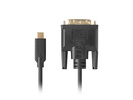 Miniatura zdjęcia: Lanberg Kabel USB TYP-C(M) do DVI-D(M)(21+4)(M) 1m Czarny (CA-CMDV-10CU-0010-BK)