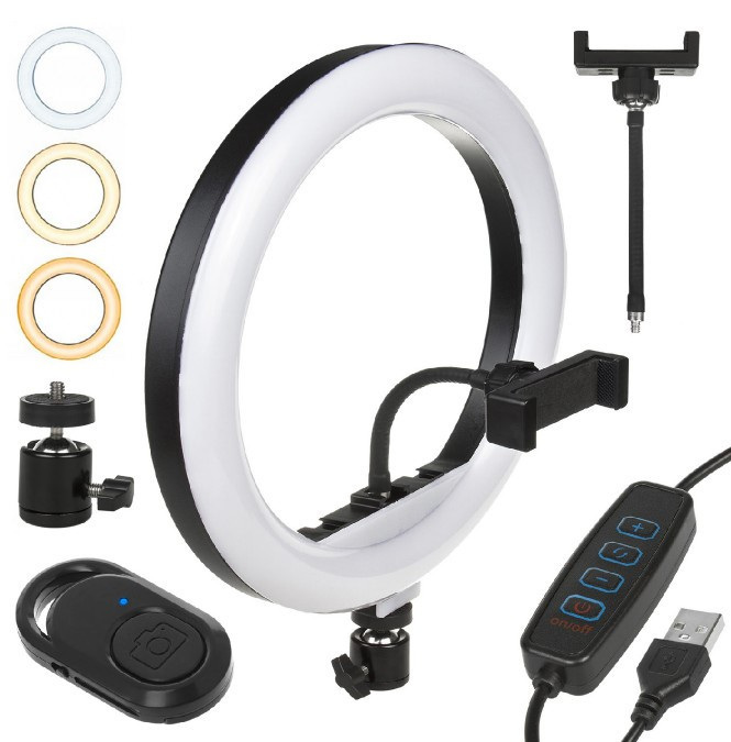 Lampa LED Maclean, 12", 20W, Samowyzwalacz, Bluetooth, Możliwość zmiany barwy 3000K-6500K oraz jasności 10-100%, MCE612B Lampa LED Maclean, 12", 20W, Samowyzwalacz, Bluetooth, Możliwość zmiany barwy 3000K-6500K oraz jasności 10-100%, MCE612B