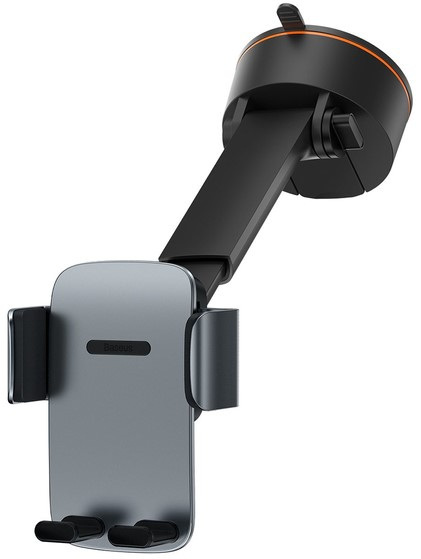 Samochodowy uchwyt grawitacyjny do telefonu Baseus Easy Control Clamp z przyssawką - szary (SUYK020014)