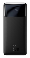 Powerbank Baseus Bipow 20000mAh, 2xUSB, USB TYP-C, 20W (Overseas Edition) + kabel USB-A - Micro USB 0.25m - czarny (PPBD050501)