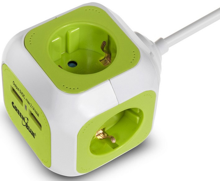 Zdjęcie produktu: GreenBlue GB118 MagicCube poczwórne 2xUSB