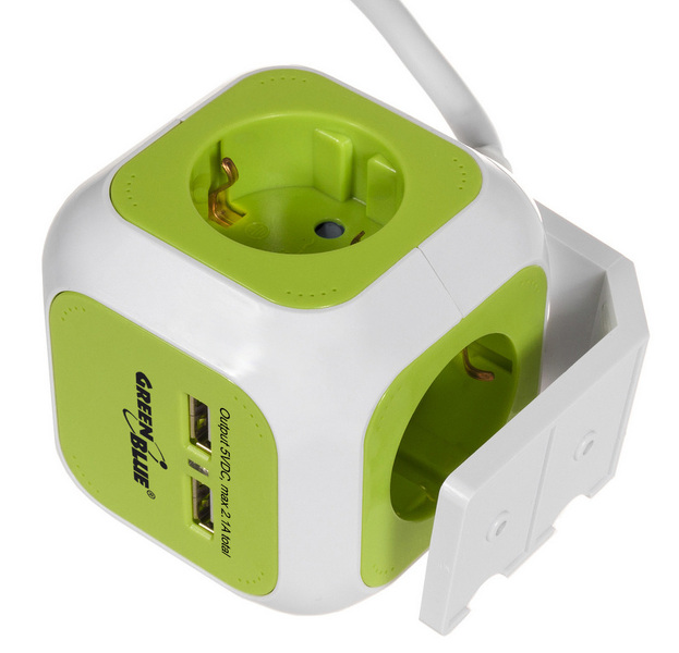 Zdjęcie produktu: GreenBlue GB118 MagicCube poczwórne 2xUSB