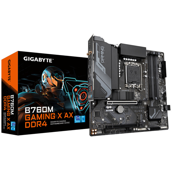 Zdjęcie produktu: Płyta główna Gigabyte B760M GAMING X AX DDR4 LGA1700 Zdjęcie produktu: Płyta główna Gigabyte B760M GAMING X AX DDR4 LGA1700