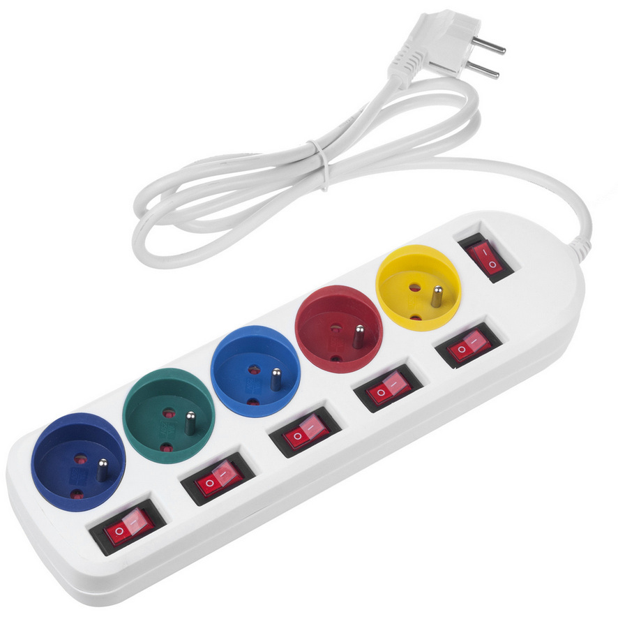 Maclean, przedłużacz 5 gniazd MCE204 M/W