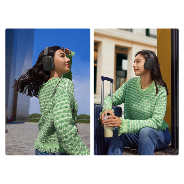 Zdjęcie produktu: Słuchawki bezprzewodowe Baseus Bowie H1 Bluetooth 5.2 ANC - szare (NGTW230013)