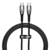 Kabel przewód USB Typ-C do Typ-C 100cm Baseus Glimmer, 100W, 20V, 5A, PD z obsługą szybkiego ładowania - czarny (CADH000701)