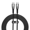 Kabel przewód USB Typ-C do Typ-C 200cm Baseus Glimmer, 100W, 20V, 5A, PD z obsługą szybkiego ładowania - czarny (CADH000801)