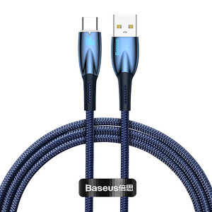Miniatura produktu: Kabel przewód USB Typ-C 100cm Baseus Glimmer, 100W z obsługą szybkiego ładowania - niebieski (CADH000403)