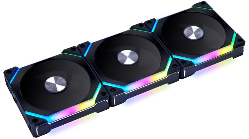 Wentylator Lian Li UNI FAN SL120 v2 ARGB PWM 120mm czarny (3 sztuki i kontroler) Wentylator Lian Li UNI FAN SL120 v2 ARGB PWM 120mm czarny (3 sztuki i kontroler)
