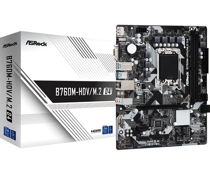 Zdjęcie produktu: Płyta ASRock B760M-HDV/M.2 D4 DDR4 LG1700
