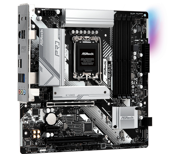 Zdjęcie produktu: Płyta główna ASRock B760M PRO RS/D4 DDR4 LGA1700 Zdjęcie produktu: Płyta główna ASRock B760M PRO RS/D4 DDR4 LGA1700