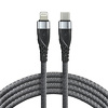 Kabel przewód pleciony USB TYP-C - Lightning, 100cm everActive do szybkiego ładowania Power Delivery 20W (CBB-1CIG)