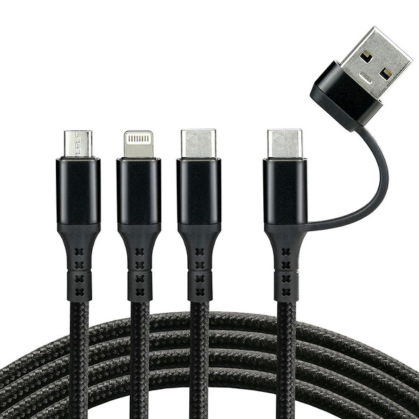 Zdjęcie produktu: Kabel przewód pleciony USB 3w1 - USB TYP-C, Lightning, micro USB 120cm everActive do 3A (CBB-1.2ALL) Zdjęcie produktu: Kabel przewód pleciony USB 3w1 - USB TYP-C, Lightning, micro USB 120cm everActive do 3A (CBB-1.2ALL)