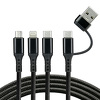 Miniatura zdjęcia: Kabel przewód pleciony USB 3w1 - USB TYP-C, Lightning, micro USB 120cm everActive do 3A (CBB-1.2ALL) Miniatura zdjęcia: Kabel przewód pleciony USB 3w1 - USB TYP-C, Lightning, micro USB 120cm everActive do 3A (CBB-1.2ALL)