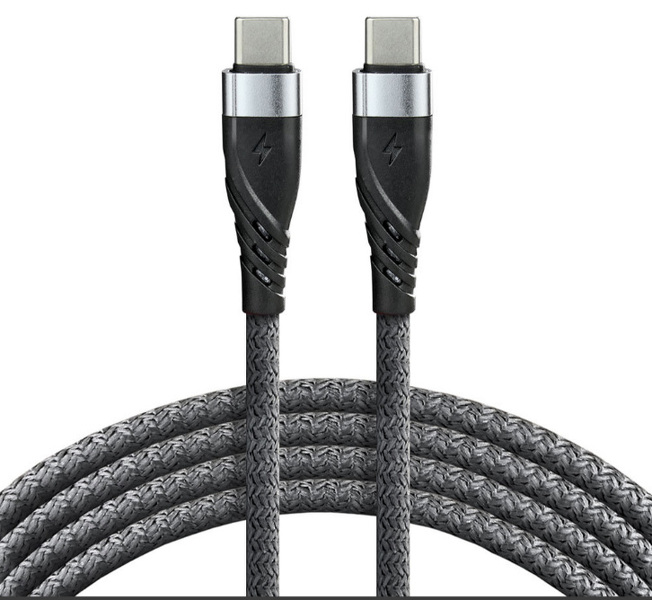Zdjęcie produktu: Kabel przewód pleciony USB TYP-C - USB TYP-C, 100cm everActive Power Delivery 3A z obsługą szybkiego ładowania 60W (CBB-1PDG) Zdjęcie produktu: Kabel przewód pleciony USB TYP-C - USB TYP-C, 100cm everActive Power Delivery 3A z obsługą szybkiego ładowania 60W (CBB-1PDG)