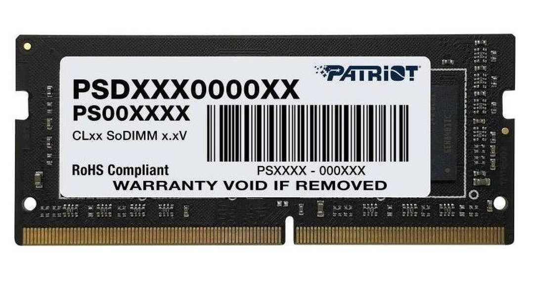 Zdjęcie produktu: Pamięć Patriot SODIMM 32GB DDR4 2666 CL19 PSD432G26662S Zdjęcie produktu: Pamięć Patriot SODIMM 32GB DDR4 2666 CL19 PSD432G26662S